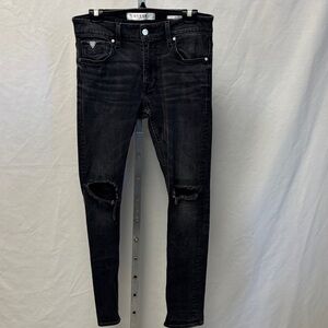 Guess Black Ripped Denim Pants